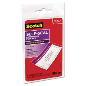 Scotch® Self-Sealing Laminating Pouches, Essendant