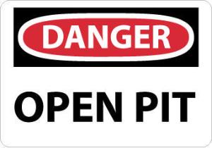 Open Pit/Open Hole Signs, National Marker