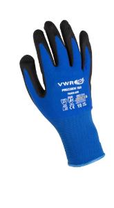 Cut protection gloves, PU coating, blue/black