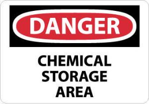 Chemical OSHA Danger Signs, Chemical Storage, National Marker