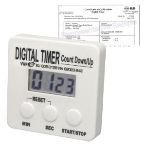 VWR® Single Channel Electronic Timer with Memory and Certificate of Calibration