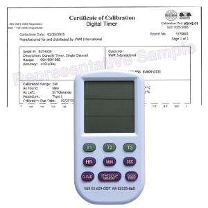 VWR® THree-Channel Electronic Timer and Clock with Certificate of Calibration