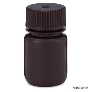 Bottle amber wide mouth round HDPE 30 ml