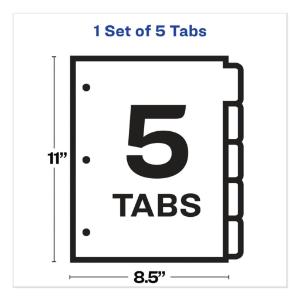 Clear label punched translucent dividers