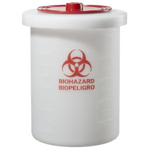 Biohazardous waste containers