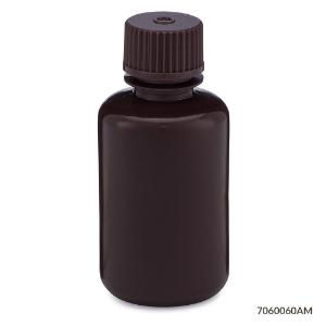Bottle amber narrowmouth round HDPE 60 ml