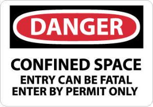Confined Space OSHA Danger Signs, National Marker
