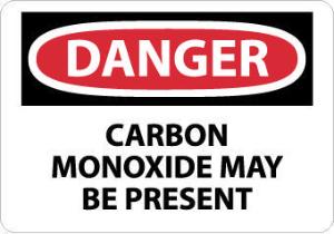Chemical OSHA Danger Signs, Carbon Monoxide, National Marker