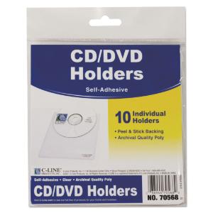 C-Line® Self-Adhesive CD/DVD Pocket, Essendant