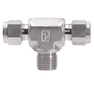 Parker Hannifin Adapter Fittings, Compression Branch to Male Threaded, Tee