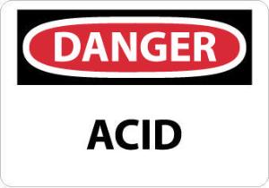 Chemical OSHA Danger Signs, Acid, National Marker
