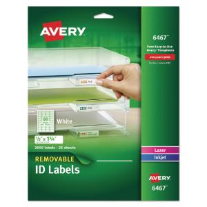Removable Self-Adhesive ID Labels, Essendant