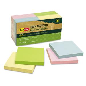Redi-Tag® Recycled 100% Self-Stick Notes, Essendant