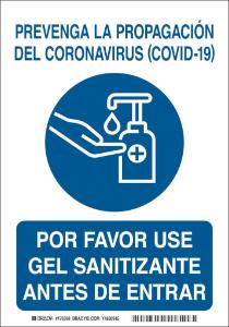B302 10×7 use hand sanitizer spanish
