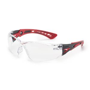 Safety Glasses Rush and Series Clear Gray/Red Temple