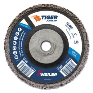 Tiger Zirconium Angled Flap Discs, 40Z