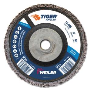 Tiger Zirconium Angled Flap Discs, 80Z