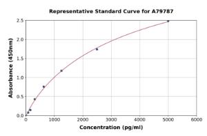 Representative standard curve for Human VGF ELISA kit (A79787)