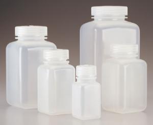 Nalgene® Wide-Mouth Square Bottles, PPCO, Bulk Pack, Thermo Scientific