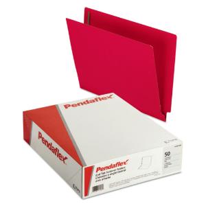 Colored double-ply end tab expansion folders with fasteners