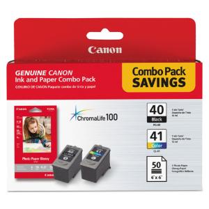 Canon® Ink Cartridge and Glossy Photo Paper Combo Pack, 0615B009, Essendant LLC MS