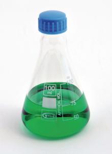 Erlenmeyer flasks, glass, with cap