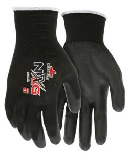 Dipped polyurethane coated polyester gloves