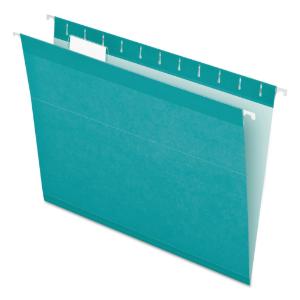 Colored reinforced hanging file folders