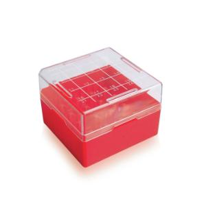 WHEATON® KEEPIT® Freezer boxes, KeepIT®-25 for external thread vials, red