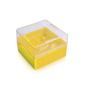 WHEATON® KEEPIT® Freezer boxes, KeepIT®-25 for external thread vials, yellow
