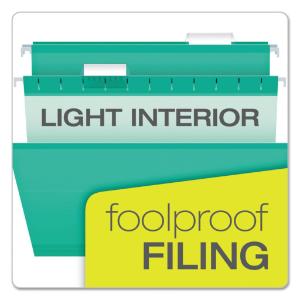 Colored reinforced hanging file folders