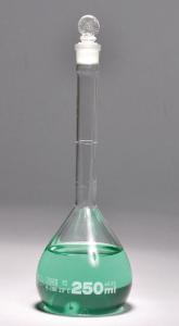 Volumetric flask, glass, with stopper, class B