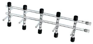 Double-Tube Manifold with Threaded Stopcocks, Ace Glass Incorporated