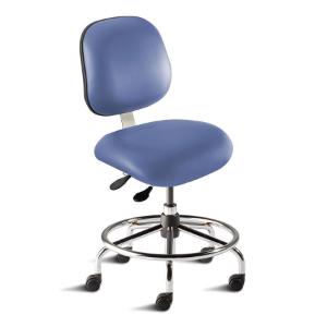 Chair EES SRS ISO 8, caster, vinyl, blue, 18 - 22"