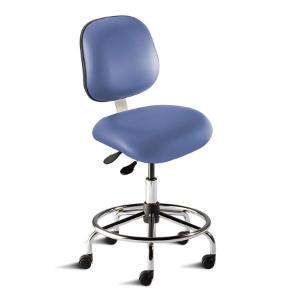 Chair EES SRS ISO 8, caster, vinyl, blue, 21 - 28"