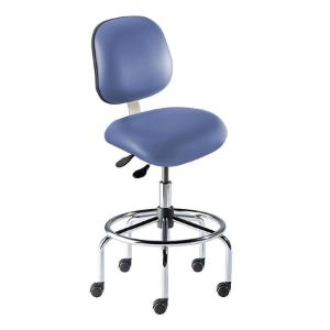 Chair EES SRS ISO 8, caster, vinyl, blue, 25 - 32"