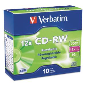 Verbatim® CD-RW High-Speed Rewritable Disc, Essendant LLC MS