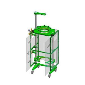 Shielded Reactor Support Frame, Jacketed, 100 l