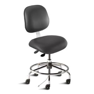 Chair EES SRS ISO 8, ESD caster, black, 18 - 22"