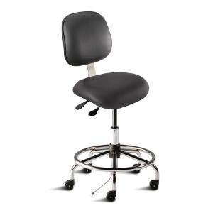 Chair EES SRS ISO 8, ESD caster, black, 21 - 28"