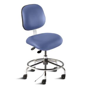 Chair EES SRS ISO 8, ESD caster, blue, 18 - 22"