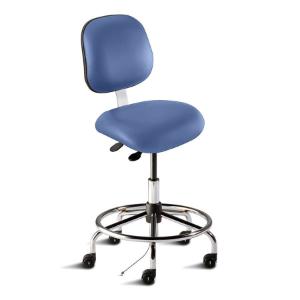 Chair EES SRS ISO 8, ESD caster, blue, 21 - 28"