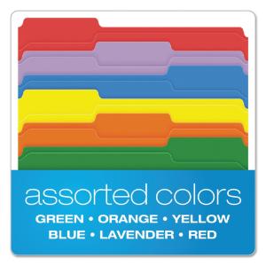 Double-ply reinforced top tab colored file folders