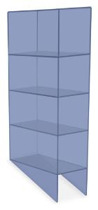 Acrylic benchtop pipette organizer, blue