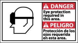 Personal Protection (PPE) ANSI Danger Signs, Bilingual, National Marker