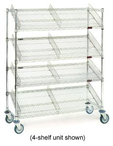 Suture cart, 4-shelf unit shown