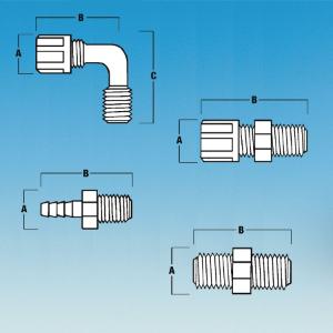 Tube Fittings, Connectors, PTFE, Ace Glass Incorporated