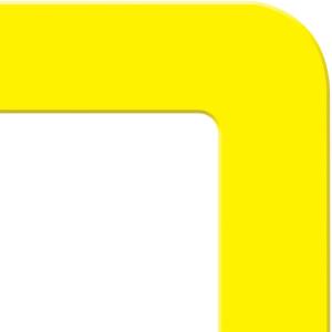Floor marking shape round corner, yellow