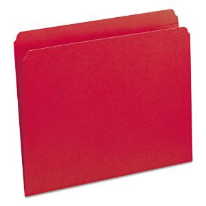 Reinforced top tab colored file folders