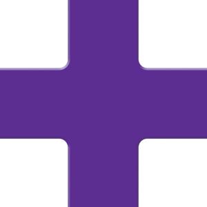 Floor marking shape quad corner, purple